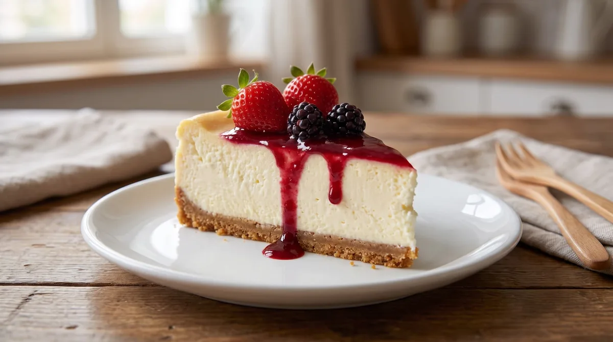 Cheesecake con mermelada de frutos rojos: la receta cremosa que convierte cualquier antojo en postre irresistible