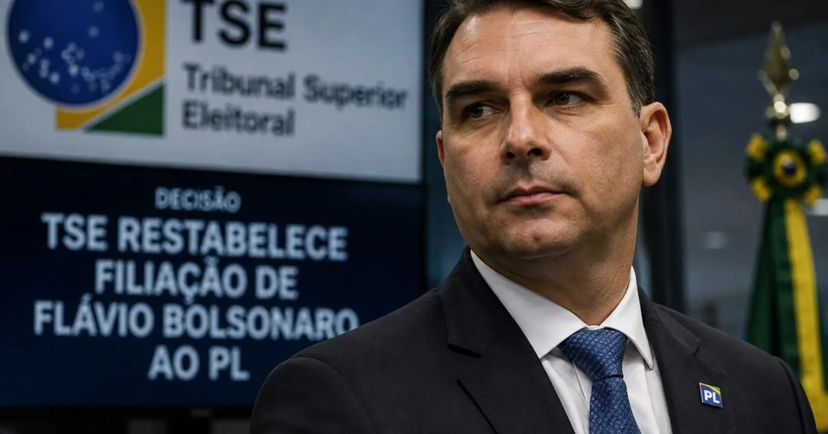 TSE restabelece filiação de Flávio Bolsonaro ao PL
