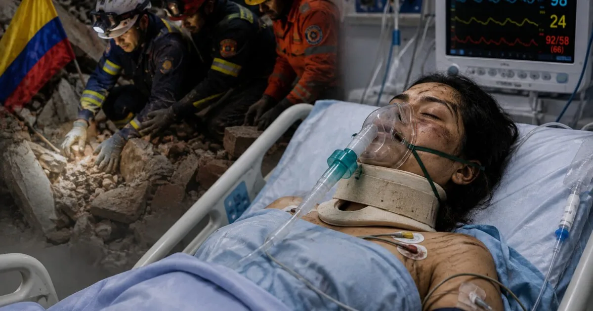 “Mulher resgatada em terremoto na Colômbia luta pela vida em UTI”