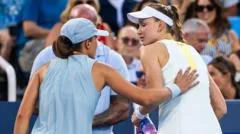 Rybakina retires injured in quarter-final against Swiatek