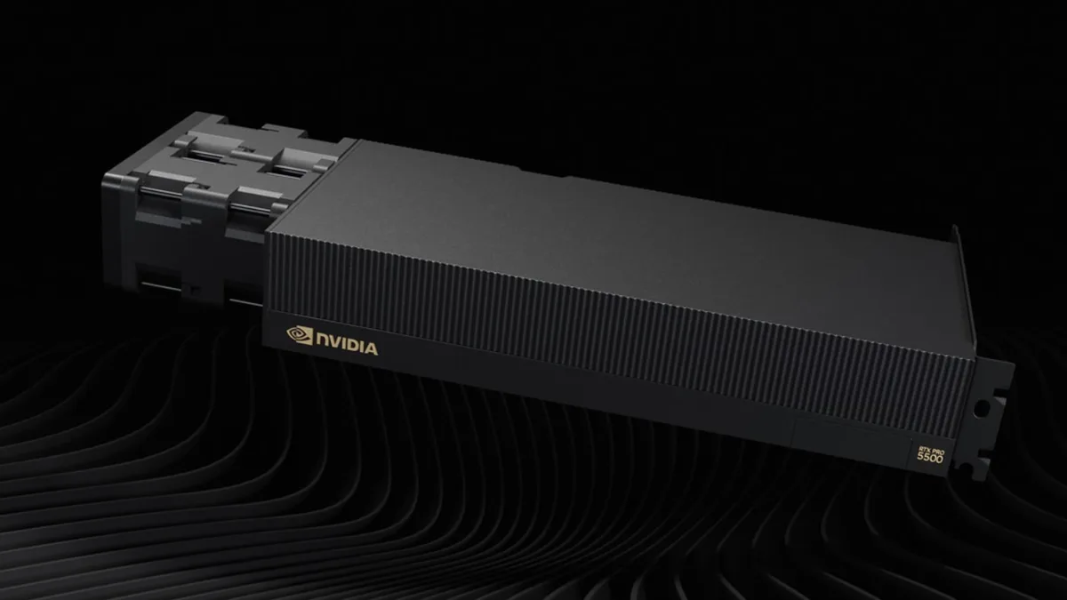Nvidia uses a memory 'sandwich' technique to cram 84GB GDDR7 memory on RTX Pro 5500 Blackwell GPU — weird 416-bit memory bus leaves me puzzled, though
