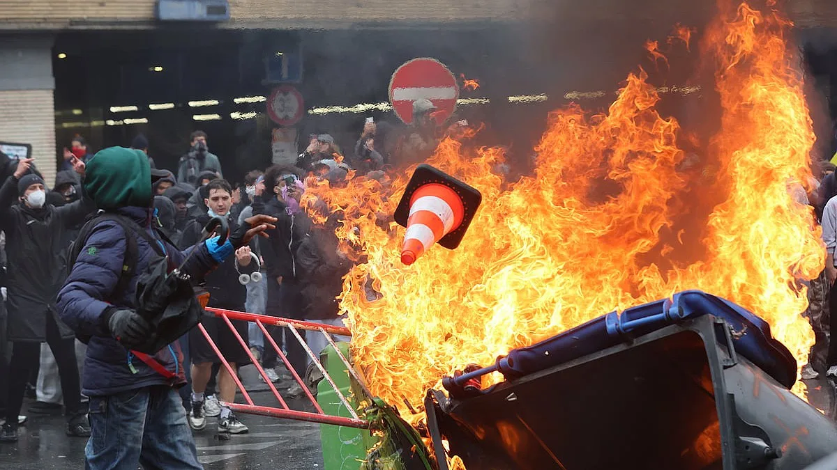 Mais de 100 detidos em protestos contra cortes orçamentais em Bruxelas