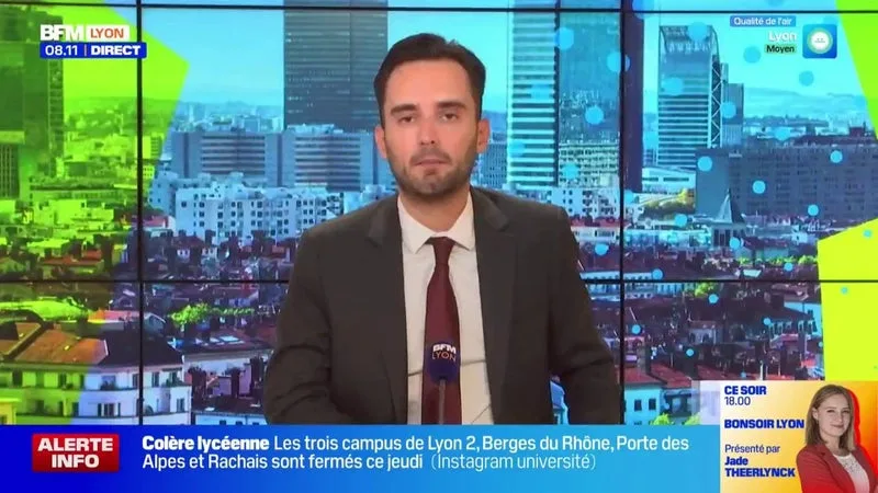 Le journal de 8 heures de Bonjour Lyon du 8 octobre 2026, présenté par Hugo Caprioli.