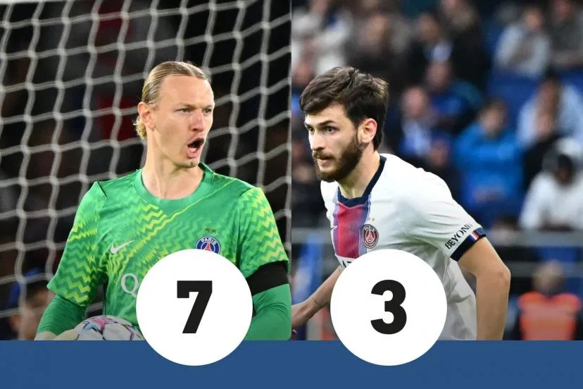 Les notes de Strasbourg-PSG : Safonov s'est interposé, Kvaratskhelia s'est effacé