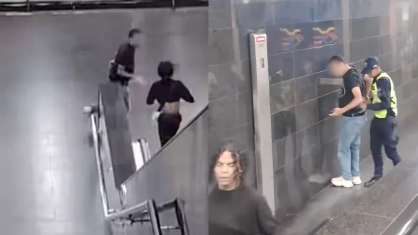 CARACAS: El video viral de la mujer que corrió y atrapó a presunto ladrón en plena estación del Metro