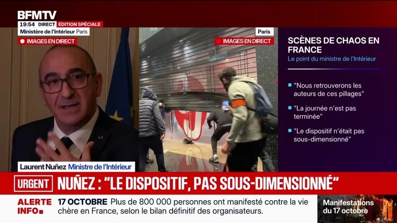 Mobilisations du 17 octobre: "On ne déclenchera pas l'état d'urgence", déclare le ministre de l’Intérieur Laurent Nuñez