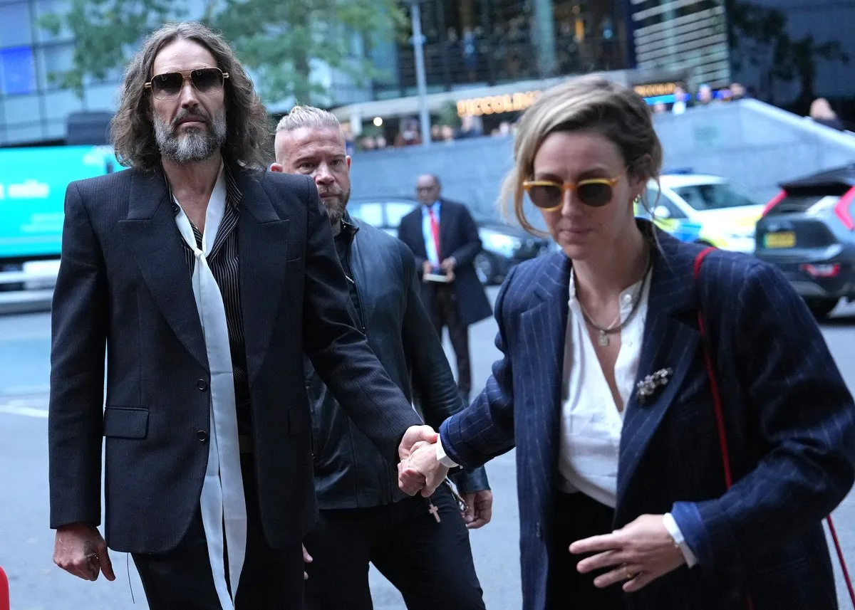 Who is Laura Gallacher? Russell Brand’s wife sticks by comedian as rape trial begins