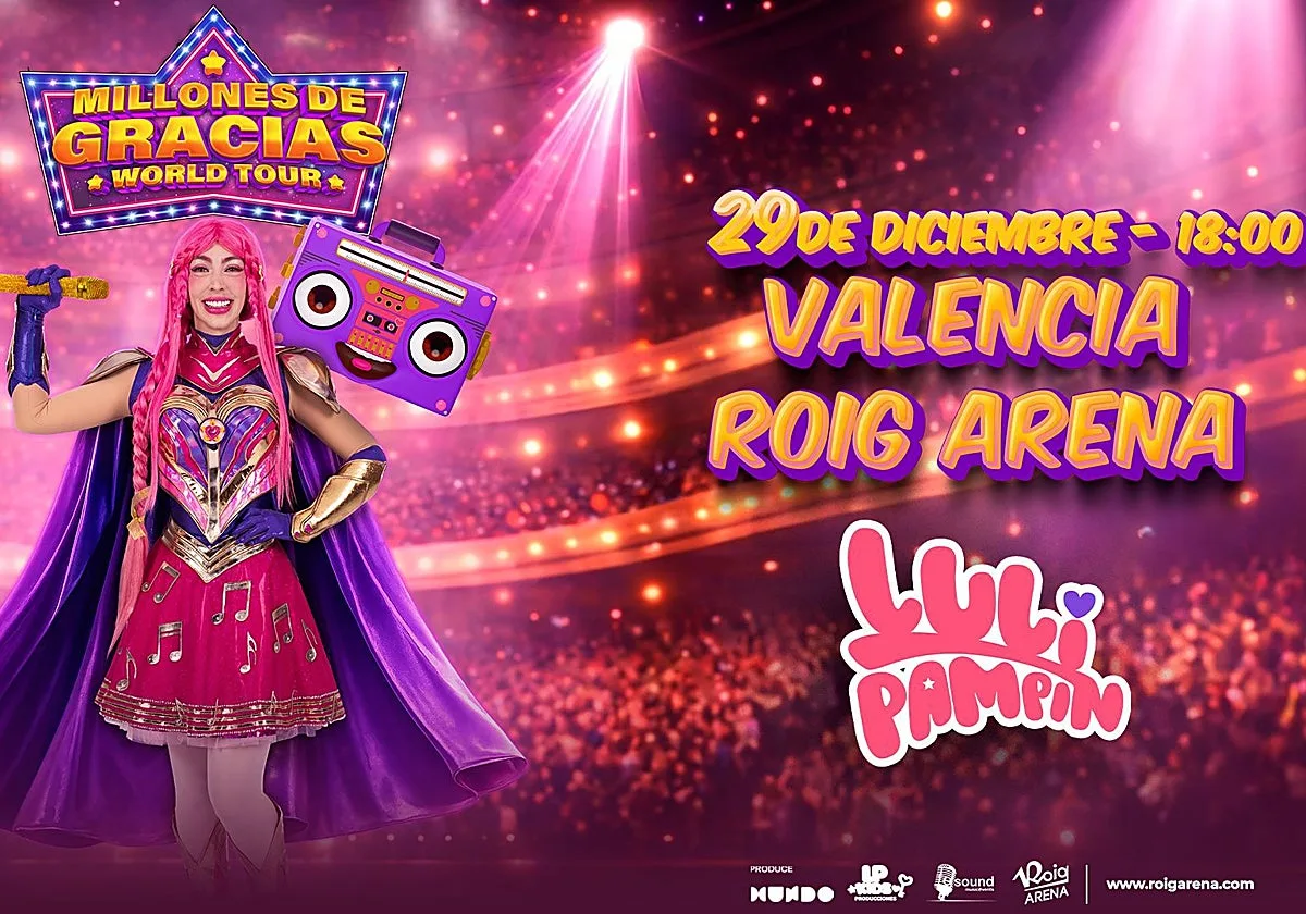 Luli Pampín en Valencia: la artista actuará el 29 de diciembre en el Roig Arena