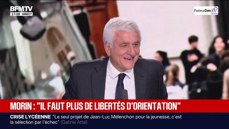 Arrivée de 3.000 professeurs remplaçants après la mobilisation des lycéens: "C'est le gag de l'année", lance Hervé Morin, président de la région Normandie, président du parti "Les Centristes"