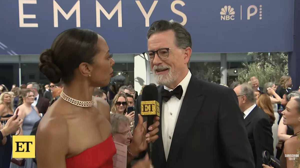 Colbert Teases Big Return to Late-Night TV on Emmy Red Carpet
