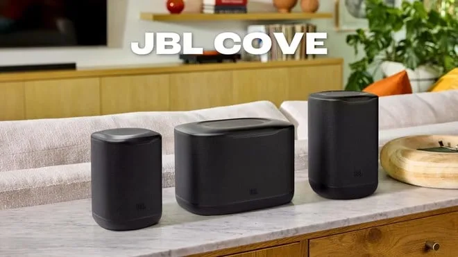 JBL lança caixas de som inteligentes Cove com calibração acústica automática por IA