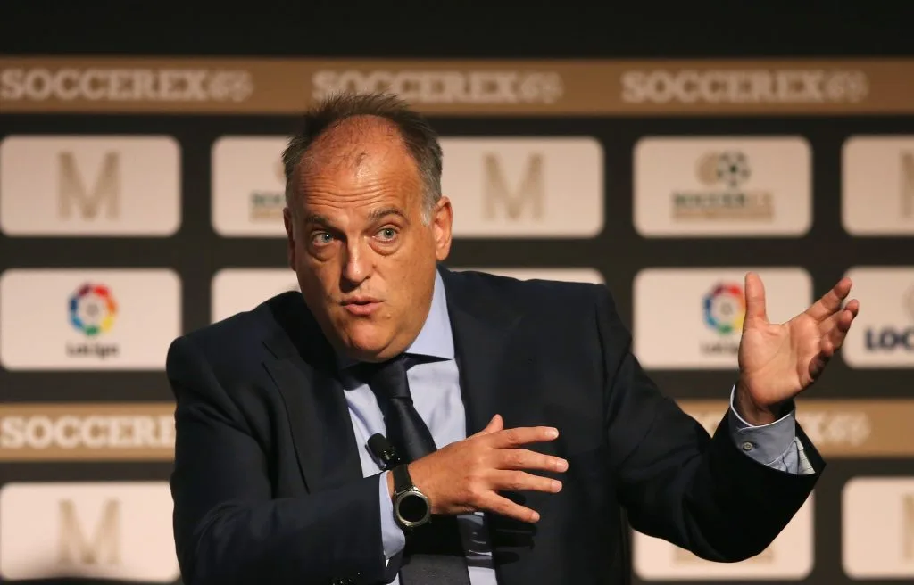 Real Madrid é rebatido novamente por Javier Tebas após grave acusação contra TV do clube