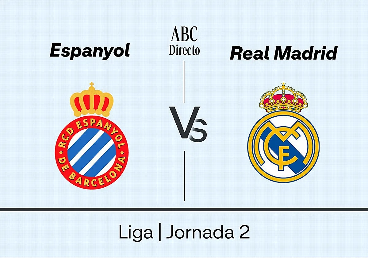 Estadísticas del Espanyol - Real Madrid de la jornada 2 de la Liga