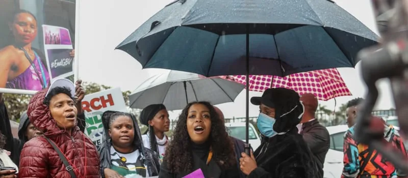 March and March protesters brave rain in Durban, highlight killings