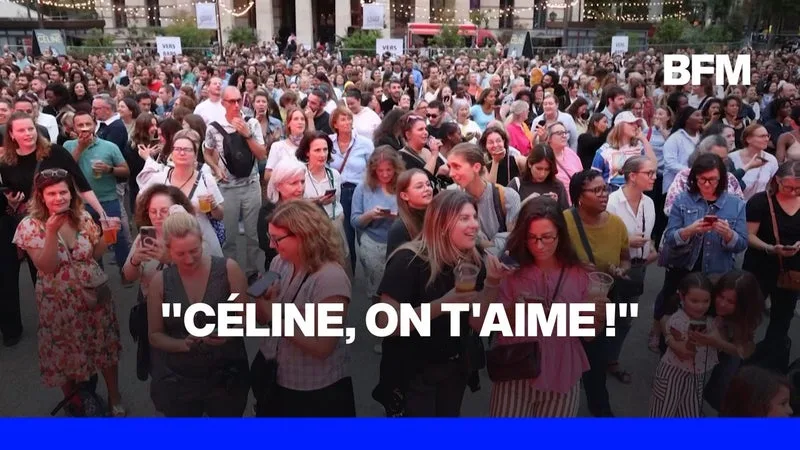 Les fans de Céline Dion réunis lors d'un karaoké géant dans le 19e arrondissement de Paris