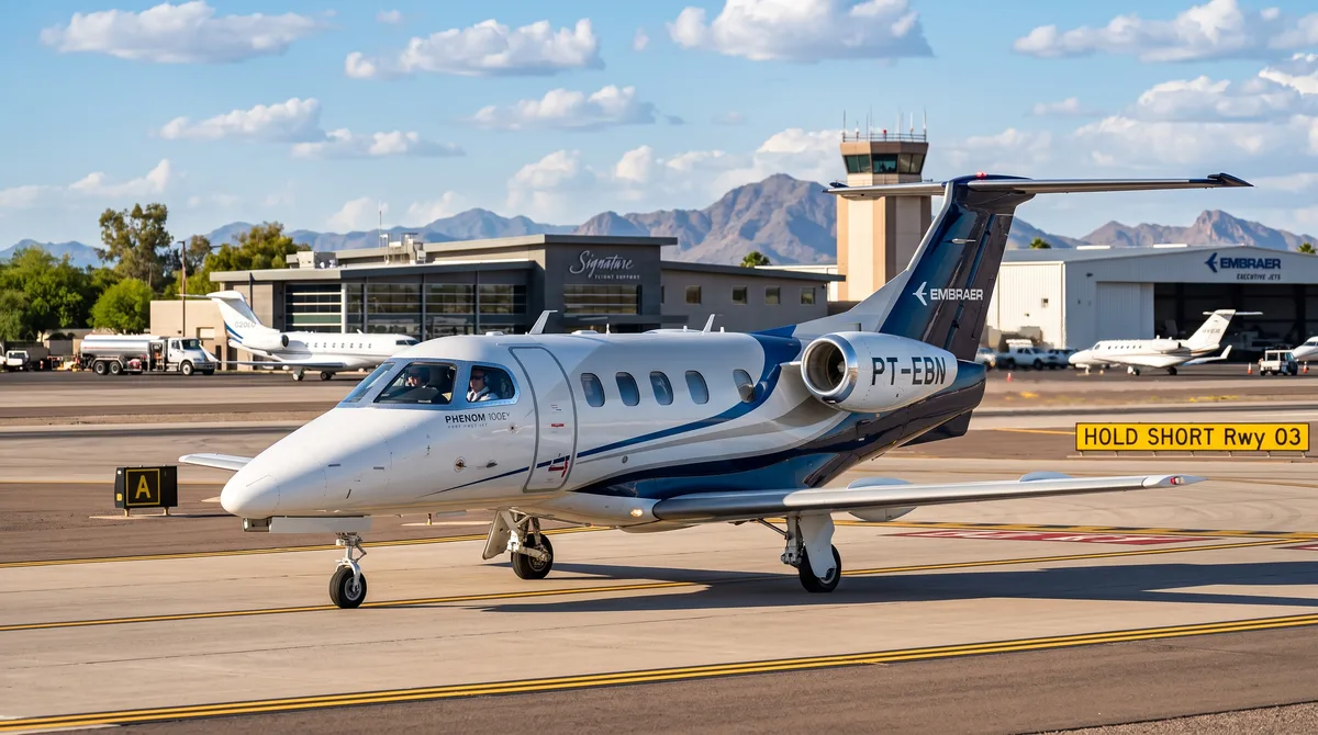 Ele gravou a experiência de como é pousar um Embraer Phenom 100 no aeroporto de Santos Dumont no Rio de Janeiro
