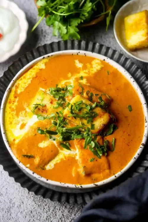 Easy Butter Paneer with cashews and cream