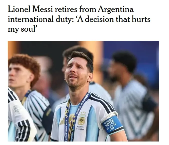 La reacción de los medios del mundo al anuncio de que Messi se retira de la selección argentina