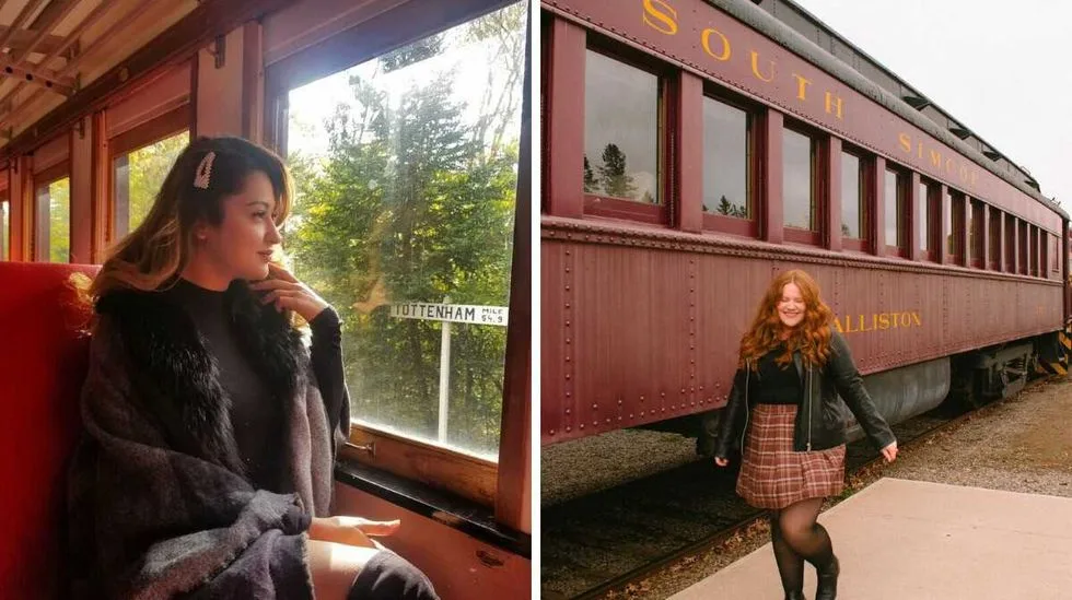 This $17 fall train ride near Toronto with Harry Potter vibes winds through a crimson valley