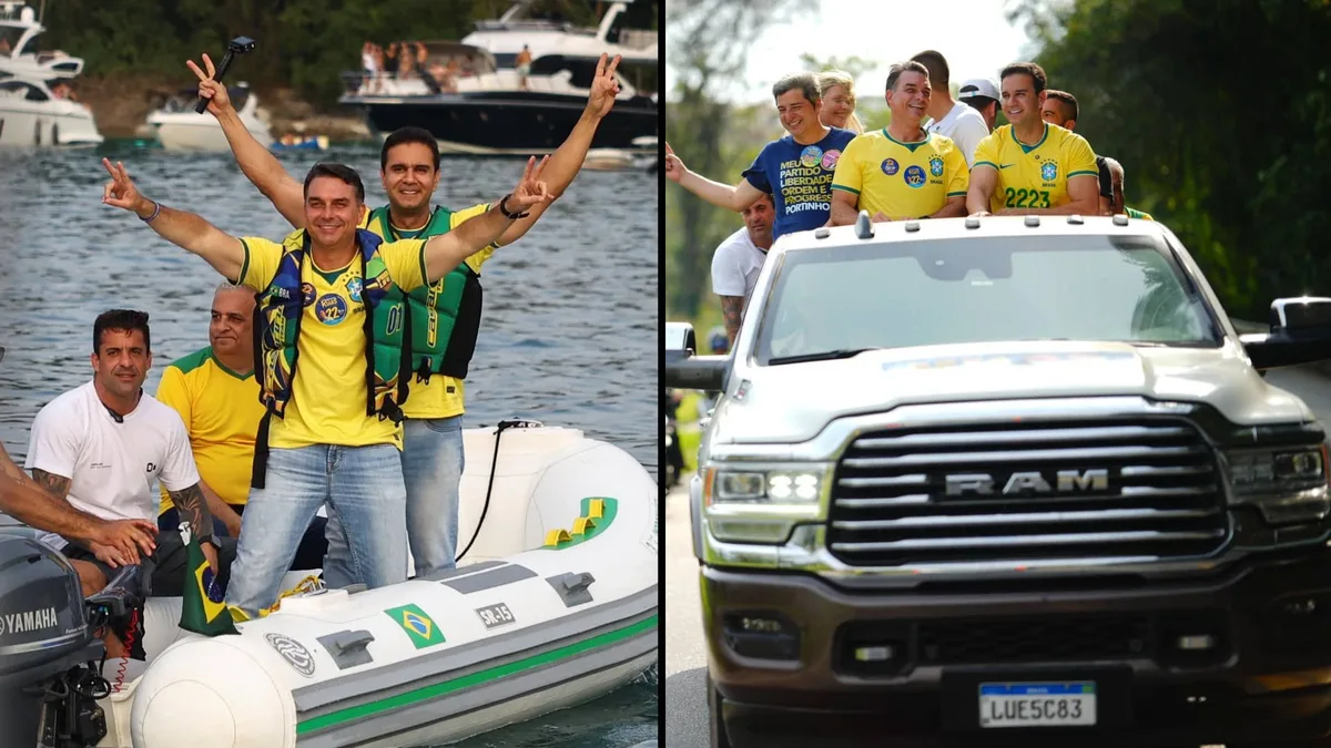 Flávio Bolsonaro faz campanha com amigo investigado por corrupção e que se beneficiaria com privatização das praias