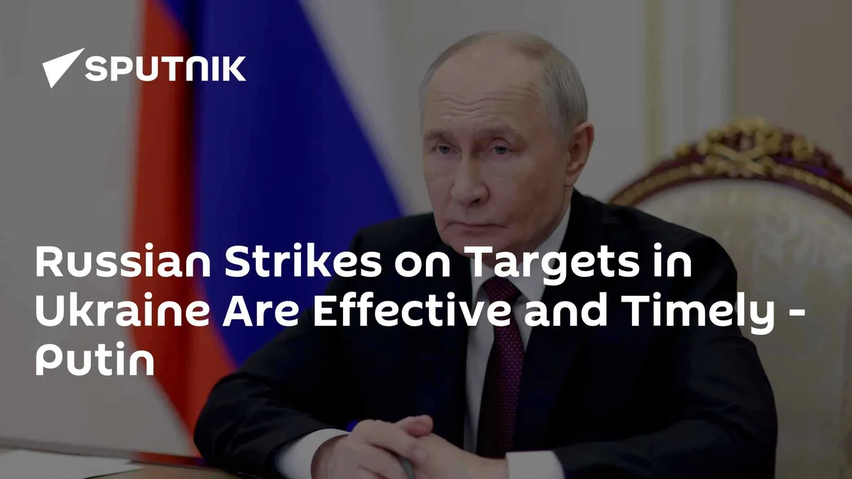 Russian Strikes on Targets in Ukraine Are Effective and Timely - Putin