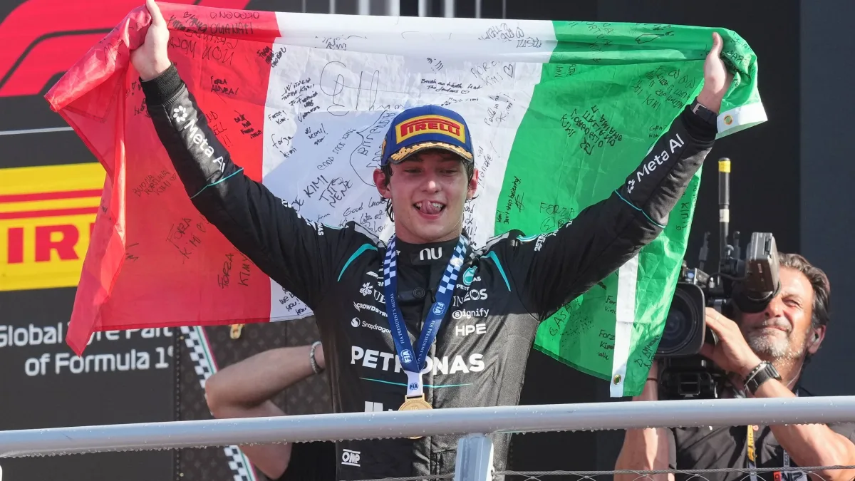 Formel 1 in Monza: „Das ist der Wahnsinn“: Antonelli rast von Rang 19 zum Sieg