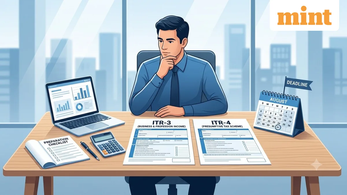 Income Tax Department explains how to choose between ITR-3 and ITR-4: Quick checklist for taxpayers