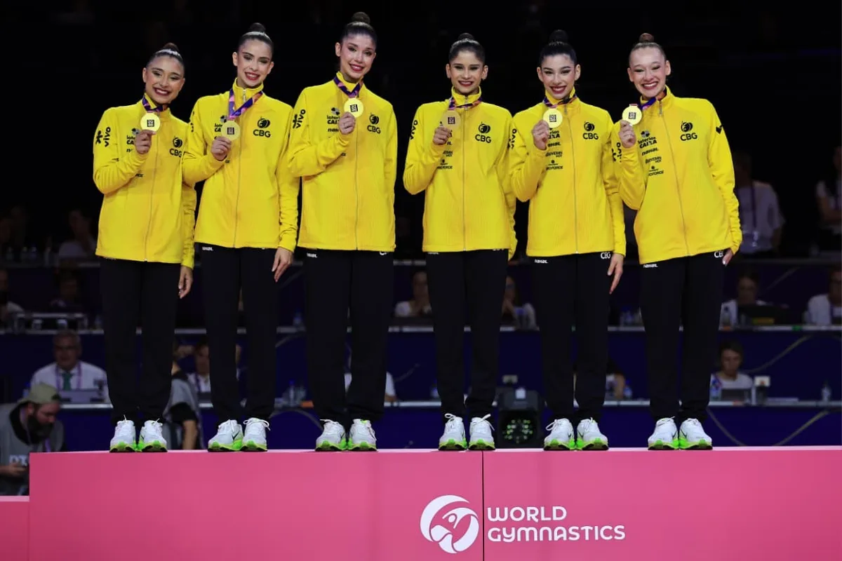Brasil sonha com pódio olímpico após ouros no Mundial de ginástica rítmica: "A gente vai conquistar"