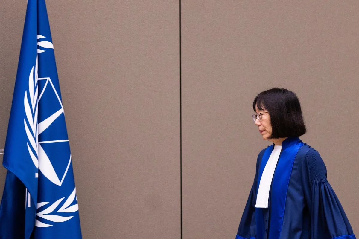 Sanctioned international court president says she asked Japan to help de-escalate tensions with US