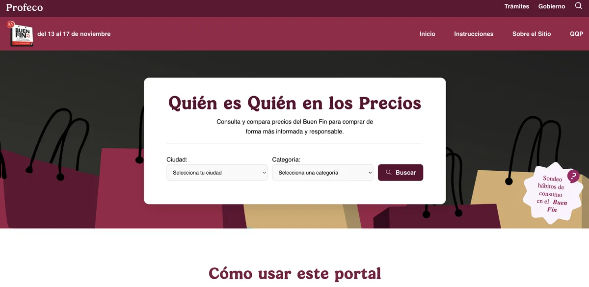 Buen Fin 2026: Profeco activa comparador de precios para detectar descuentos reales