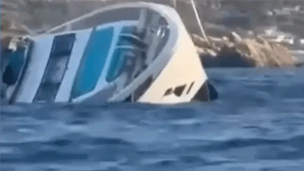 Luxury $9 million yacht caught on camera sinking off coast days after delivery to owner