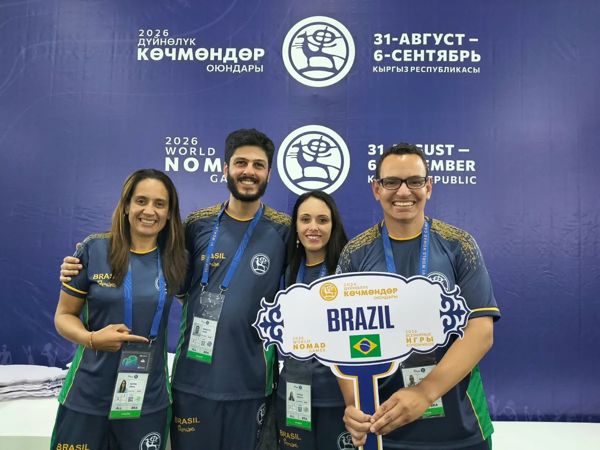 Professores de SP formam 1ª delegação brasileira nos Jogos Mundiais Nômades, no Quirguistão