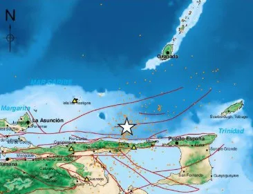 Sismo de magnitud 3.4 al norte de Güiria