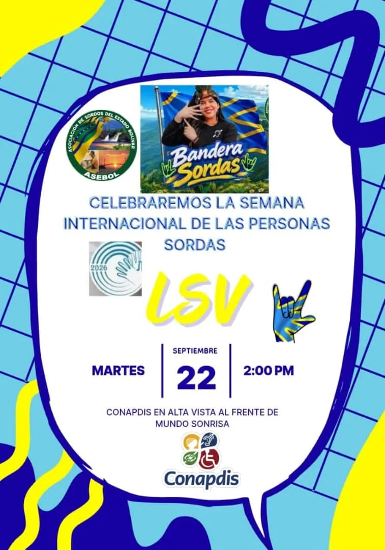 Invitan a celebrar la semana internacional de las personas sordas en Bolívar