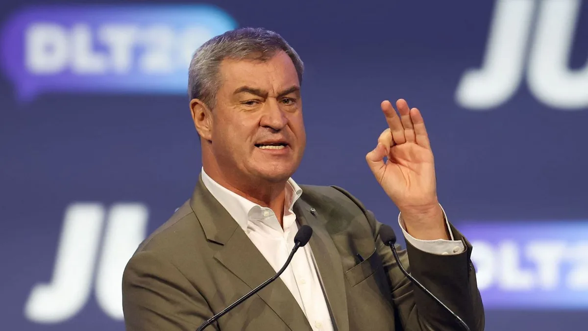JU-Deutschlandtag: Söder fordert Brandmauer nach links