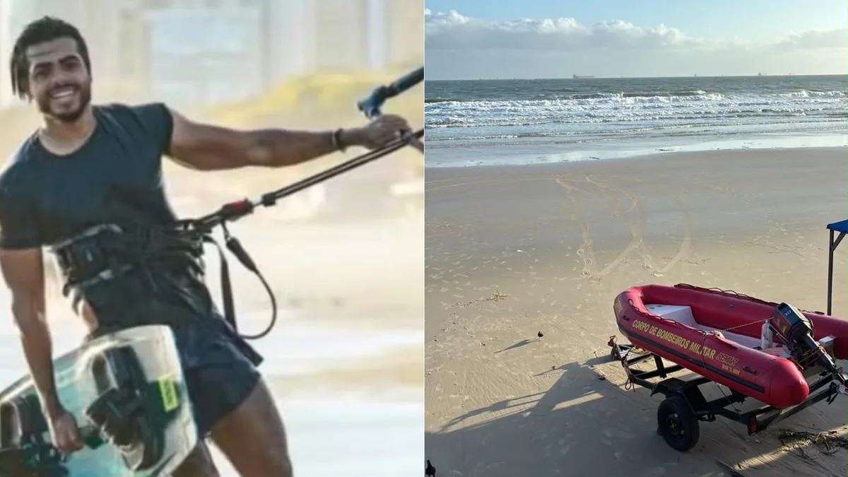 Voluntários se juntam a bombeiros nas buscas por kitesurfista desaparecido no mar em São Luís