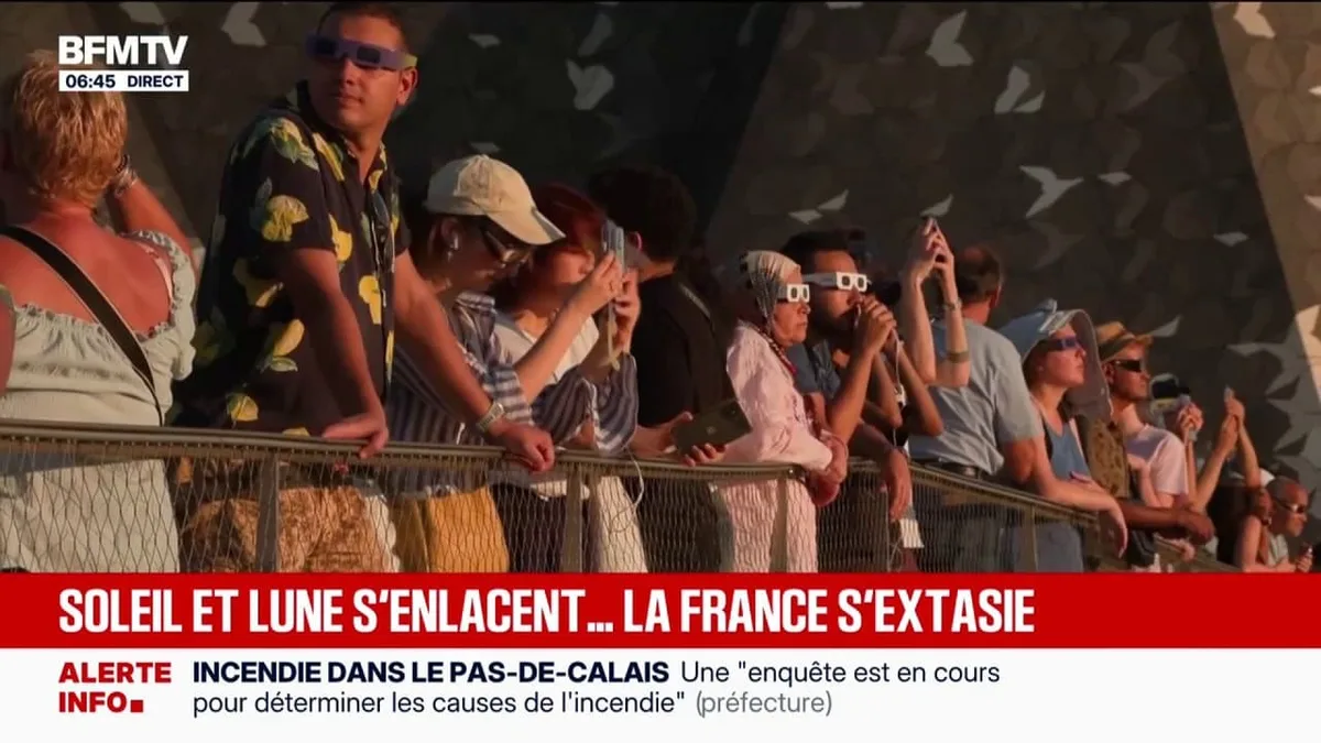 Éclipse solaire: les Français au rendez-vous pour regarder le phénomène