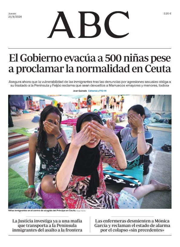 Portadas de la prensa internacional de este jueves 20 de agosto de 2026