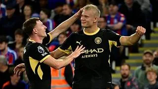 Erling Haaland se luce con un doblete con el Manchester City
