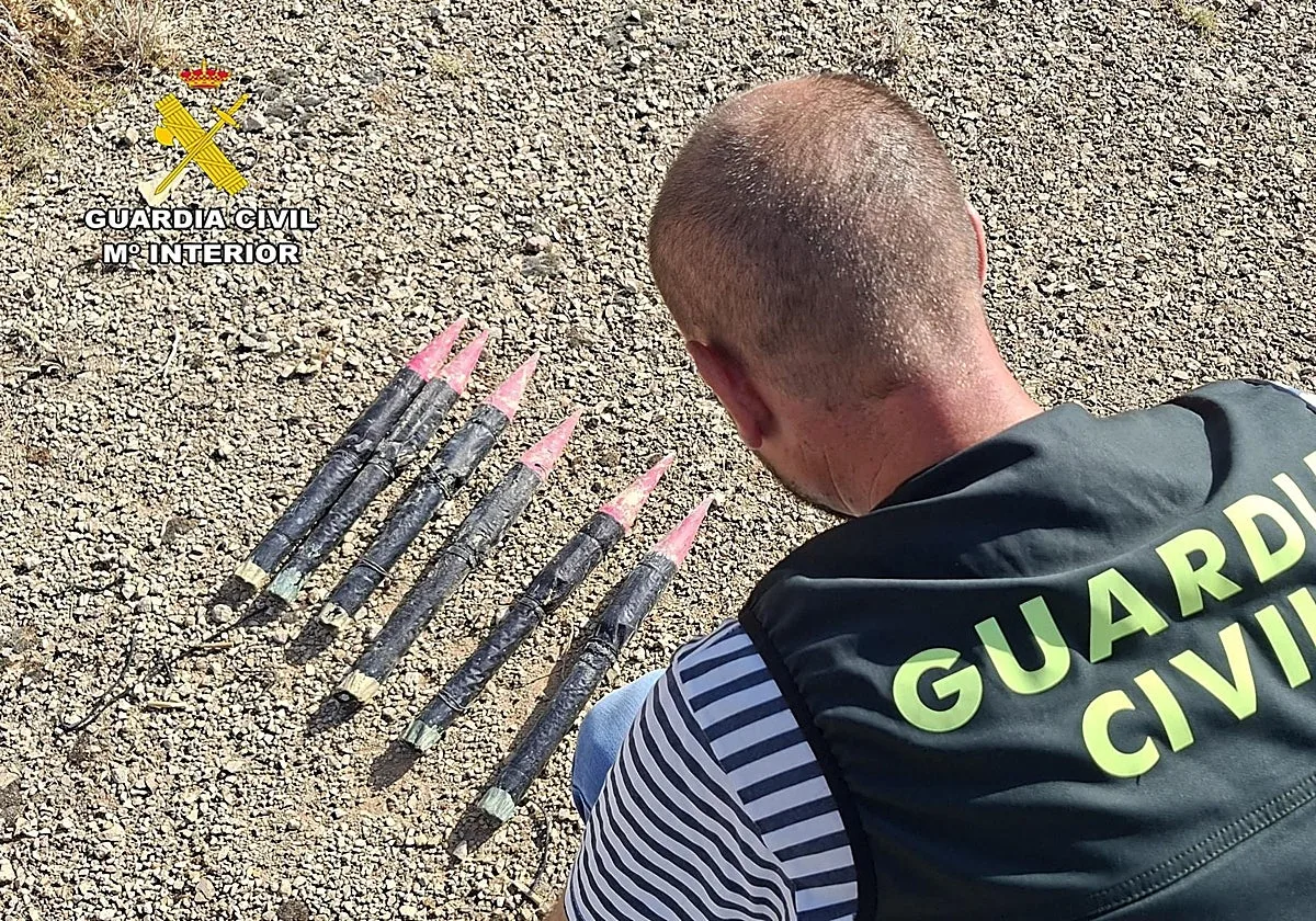 Neutralizados seis cohetes granífugos localizados en una vivienda de Pétrola