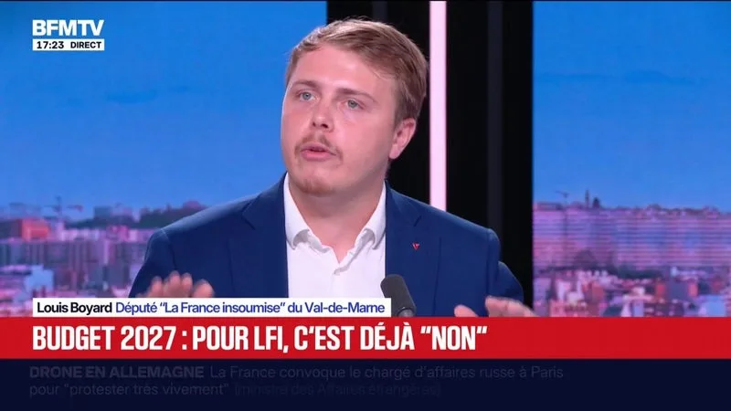 Budget 2027: l’État doit “partager la richesse ou c’est la censure”, prévient Louis Boyard, député LFI