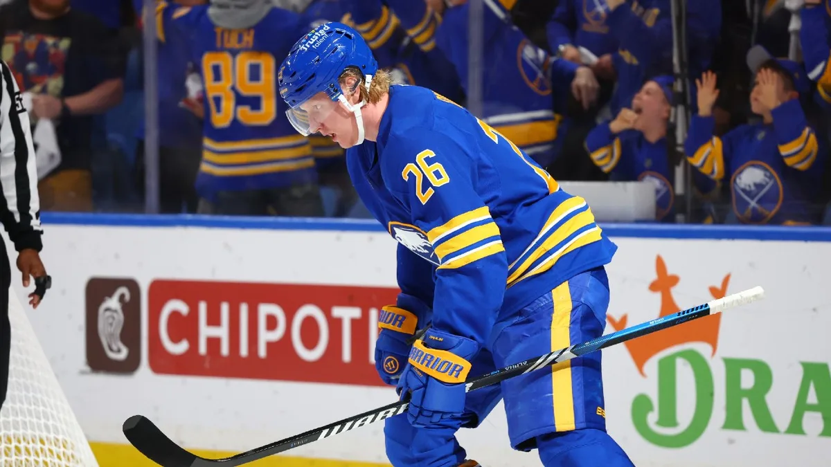 Sabres’ Rasmus Dahlin exits game against Panthers with upper-body injury