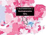 Britain's single hotspots, revealed: Interactive map shows where you're most likely to be partnered up…or still looking for love