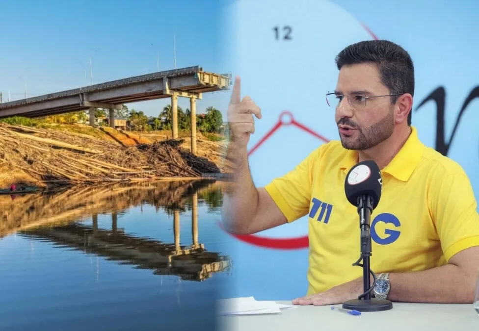 “O problema é geológico”, comenta Cameli sobre desabamento de ponte em Sena Madureira