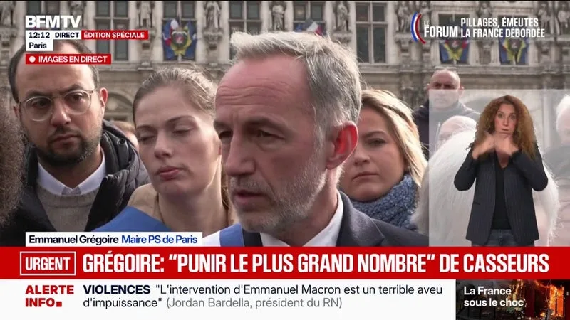 Mobilisation du 17 octobre: "Tant qu'il n'est pas donné de réponses politiques à la crise politique, ça ne se résoudra pas", estime Emmanuel Grégoire