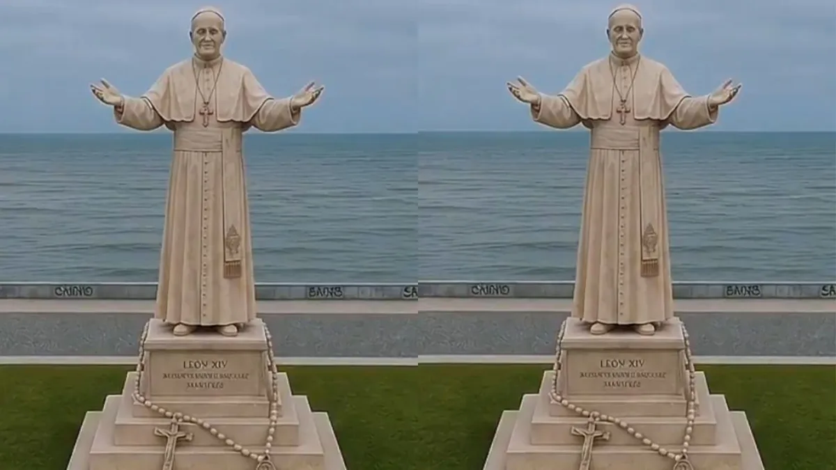 El Perú alista una estatua de 14 metros de alto del papa León XIV por su visita en noviembre