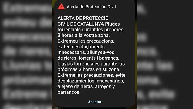 El Govern no prevé multar a quien incumpla un Es-Alert: "La sanción no es la solución"