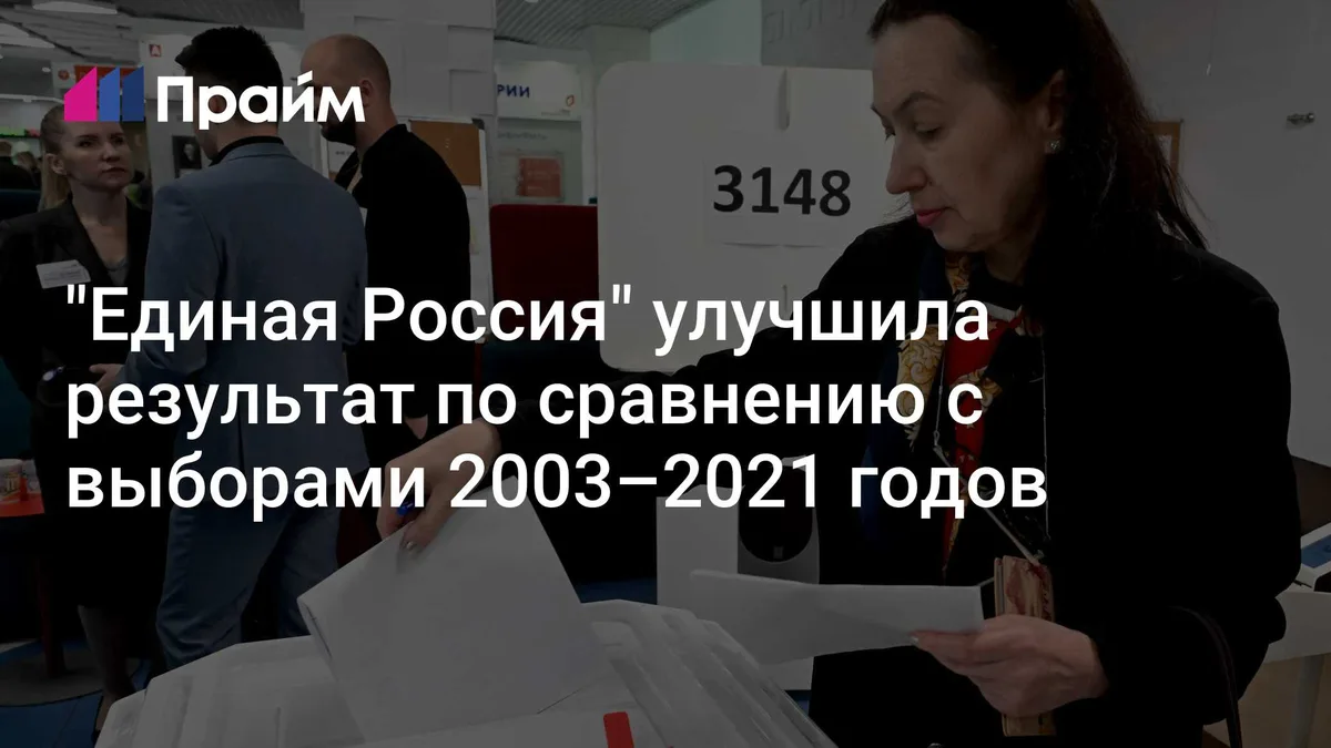 "Единая Россия" улучшила результат по сравнению с выборами 2003–2021 годов