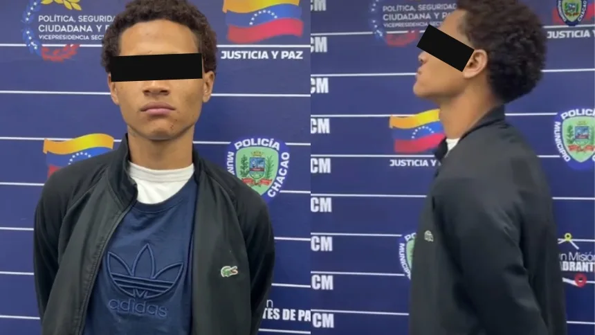 VIDEO: Robó con un pico de botella a cuatro adolescentes en Chacao y así lo capturaron