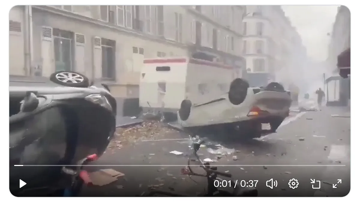 Estes vídeos mostram destruição e violência em ruas de cidades na França durante os protestos estudantis?
